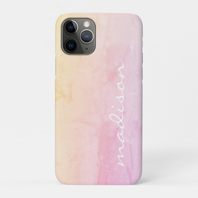 Funda De Case-Mate Para iPhone Rosa Ombre Glam (Reverso)