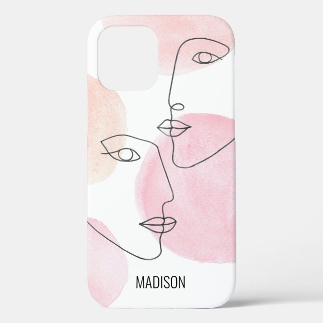 Funda De Case-Mate Para iPhone Rosa personalizado mínimo (Reverso )