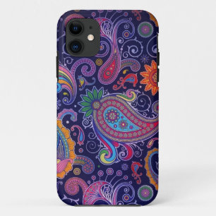Funda Para iPhone 11 Rosa púrpura paisley