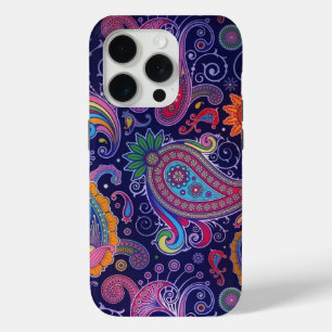 Funda Para iPhone 15 Pro Rosa púrpura paisley