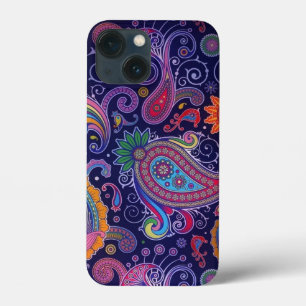 Funda Para iPhone 13 Mini Rosa púrpura paisley
