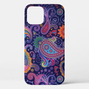 Funda Para iPhone 12 Rosa púrpura paisley