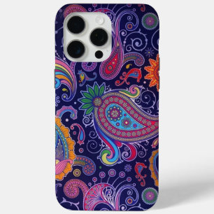 Funda Para iPhone 15 Pro Max Rosa púrpura paisley