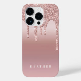 Funda Para iPhone 14 Pro De Case-Mate Rosa Purpurina Ombre Rosa Nombre Rubor