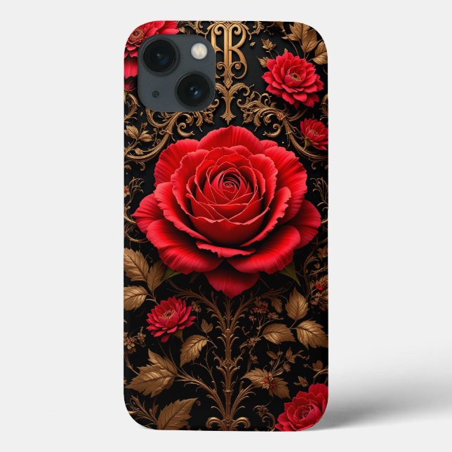 Funda De Case-Mate Para iPhone Rosa roja bellamente diseñada (Reverso)