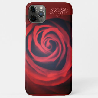 Funda Para iPhone 11 Pro Max Rosa Roja cierra con monograma