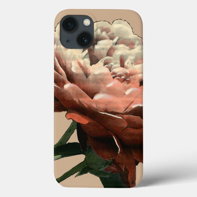 Funda De Case-Mate Para iPhone Rosa roja de rubí con acentos blancos (Reverso)