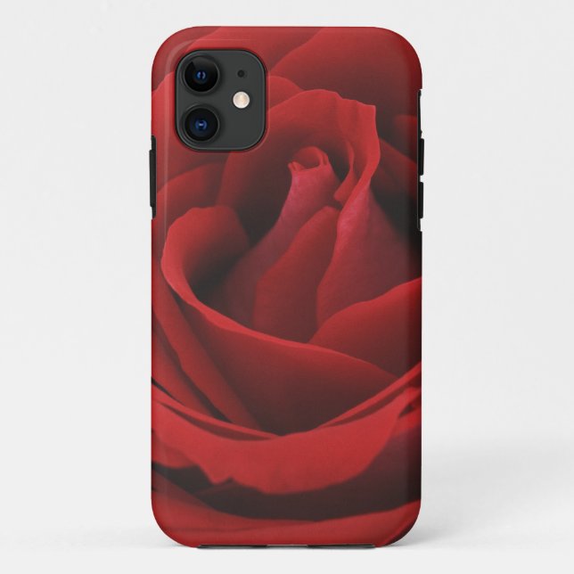 Funda De Case-Mate Para iPhone Rosa roja en flor (Reverso)