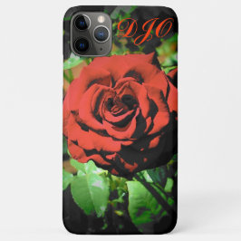 Funda Para iPhone 11 Pro Max Rosa roja oscura de DJONeill