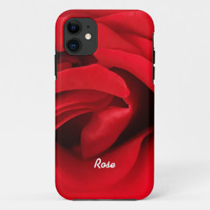 Funda Para iPhone 11 Rosa Roja Personalizada