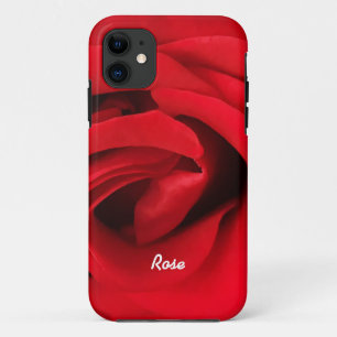 Funda Para iPhone 11 Rosa roja personalizada