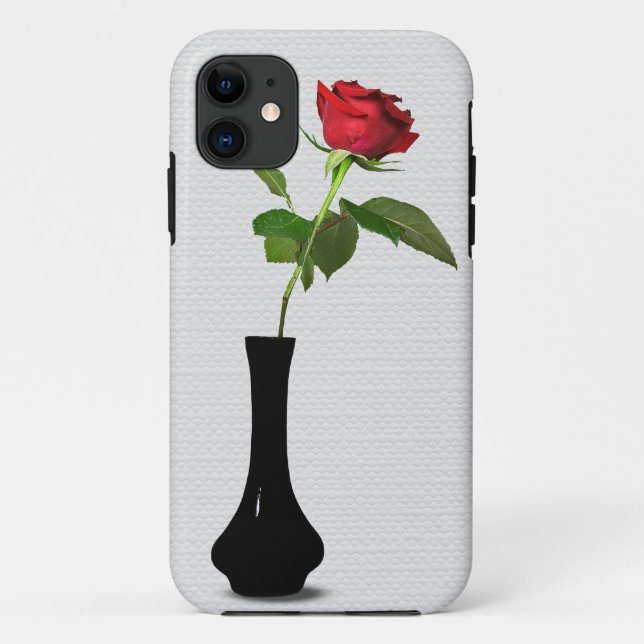 Funda De Case-Mate Para iPhone Rosa roja única (Reverso)