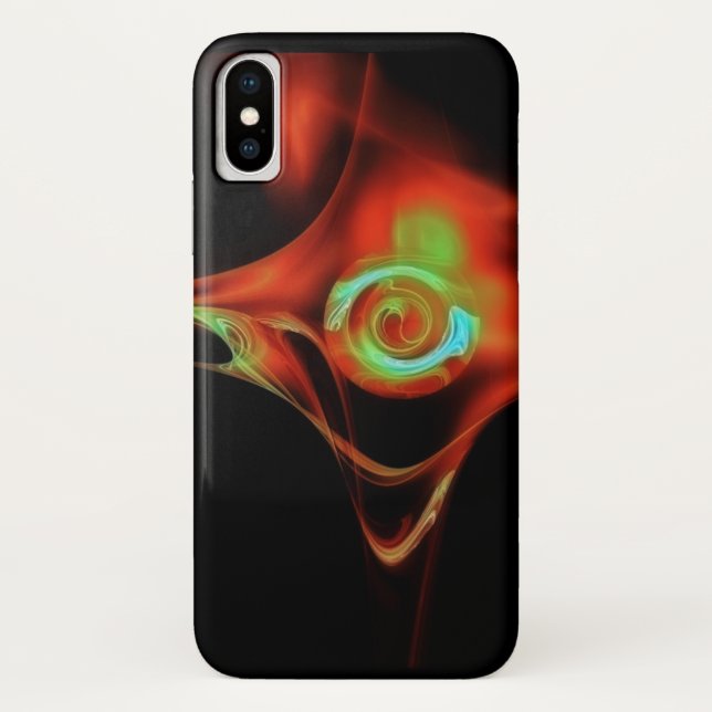 FUNDA DE Case-Mate PARA iPhone ROSA ROJO AZUL FRACTAL (Reverso)