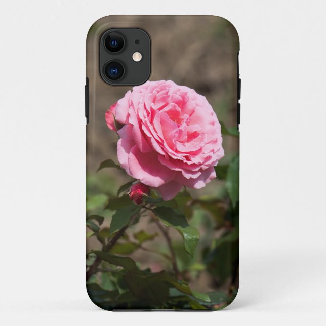 Funda De Case-Mate Para iPhone rosa rosa capullos rojos (Reverso)