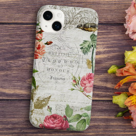 Funda Para iPhone 14 Plus De Case-Mate Rosa rosa rosa vintage y tipografía efemera