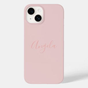 Funda Para iPhone 14 De Case-Mate Rosa Rubor con Nombre iPhone 14