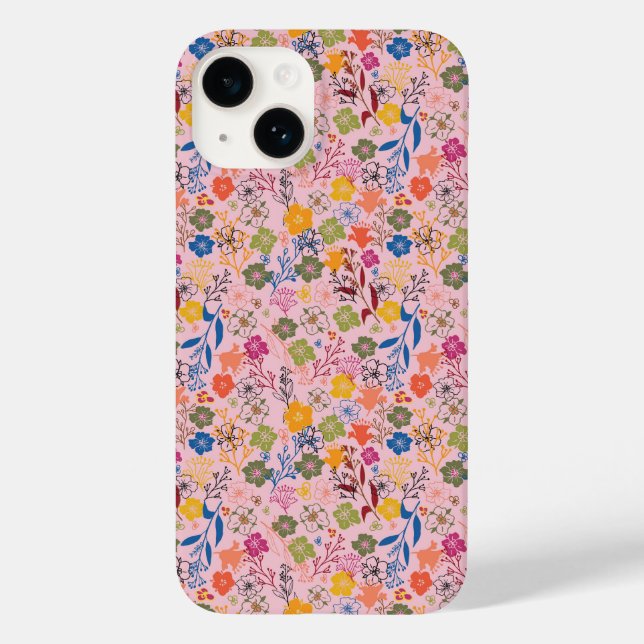 Funda De Case-Mate Para iPhone Rosa Sombra de Batik Moderno (Reverso )