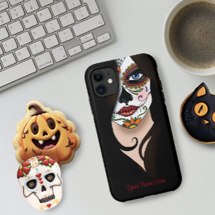 Funda Para iPhone 11 Rosa Sugar Skull Retrato