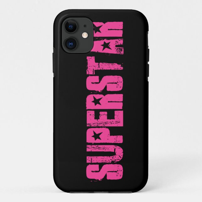 Funda De Case-Mate Para iPhone Rosa superestrella (Reverso)