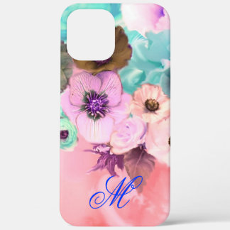 TITLE_SEO2 ROSA TEAL PINK Y FLORES DE ANÉMONA MONOGRAMA