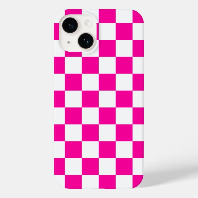 Funda De Case-Mate Para iPhone Rosa y blanco de neón bajo control (Reverso )