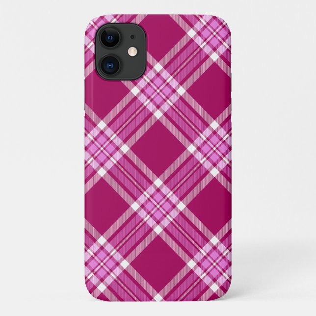Funda De Case-Mate Para iPhone Rosa y blanco trenzado (Reverso)