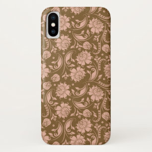 Funda Para iPhone X Rosa y estampado de flores de Brown