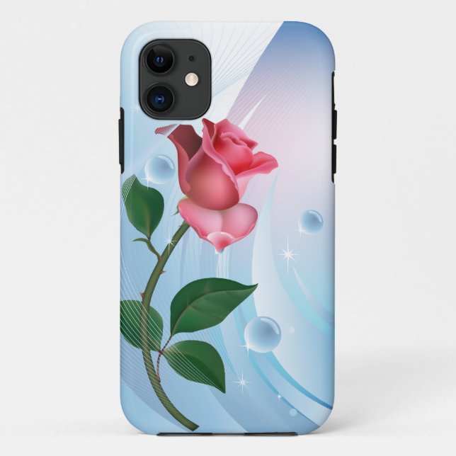 Funda De Case-Mate Para iPhone Rosa y gotas (Reverso)