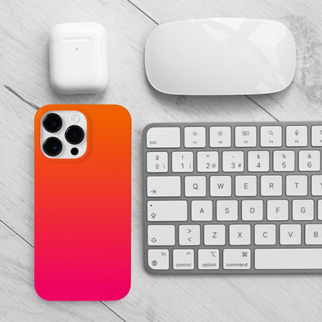 Funda De Case-Mate Para iPhone Rosa y naranja ombre (Bright orange and hot pink gradient for her case.)