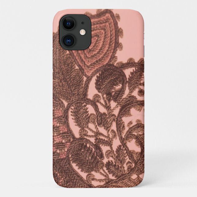Funda De Case-Mate Para iPhone Rosa y oro Paisley (Reverso)