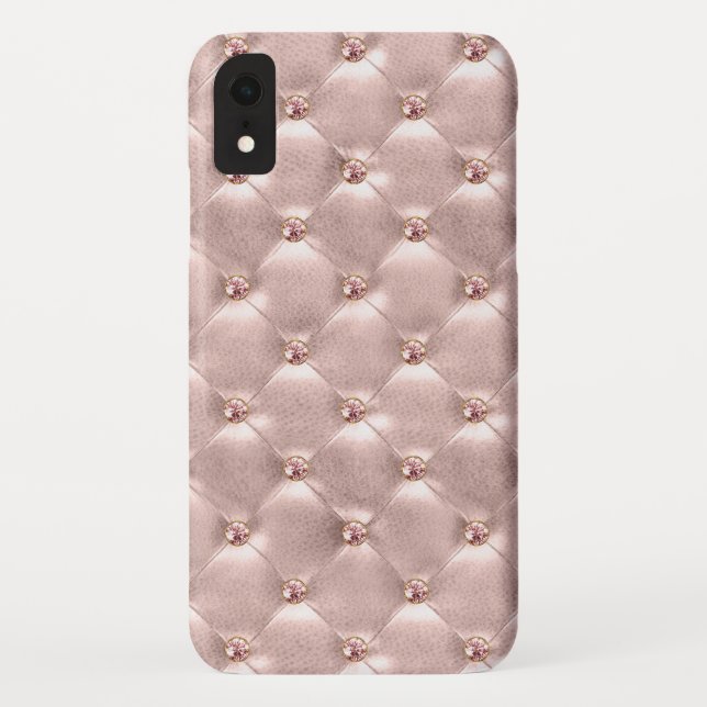 Funda De Case-Mate Para iPhone Rosa Zorro Joyas Bling Cushion Stitlow Pillow (Reverso)
