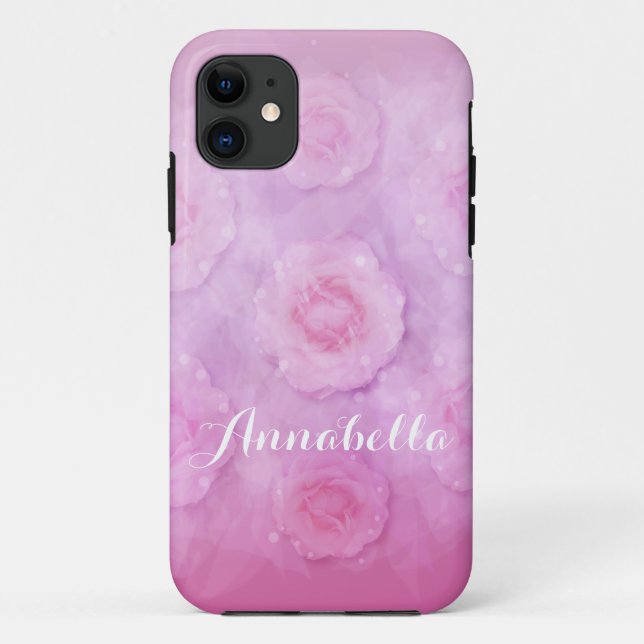 Funda De Case-Mate Para iPhone Rosas acuarela (Reverso)