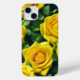Funda Para iPhone 15 Mini Rosas Amarillas