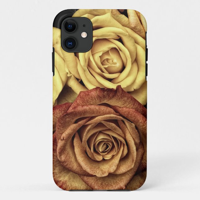 Funda De Case-Mate Para iPhone Rosas amarillo y rojo (Reverso)