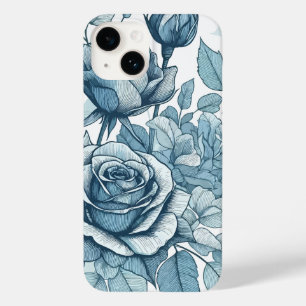 Funda Para iPhone 14 De Case-Mate Rosas azules