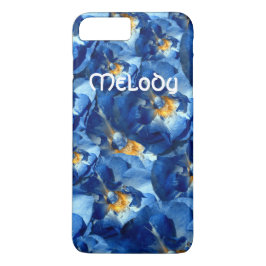 Funda Para iPhone 8 Plus/7 Plus Rosas Azules Floral Photo iPhone 8/7, apenas ahí