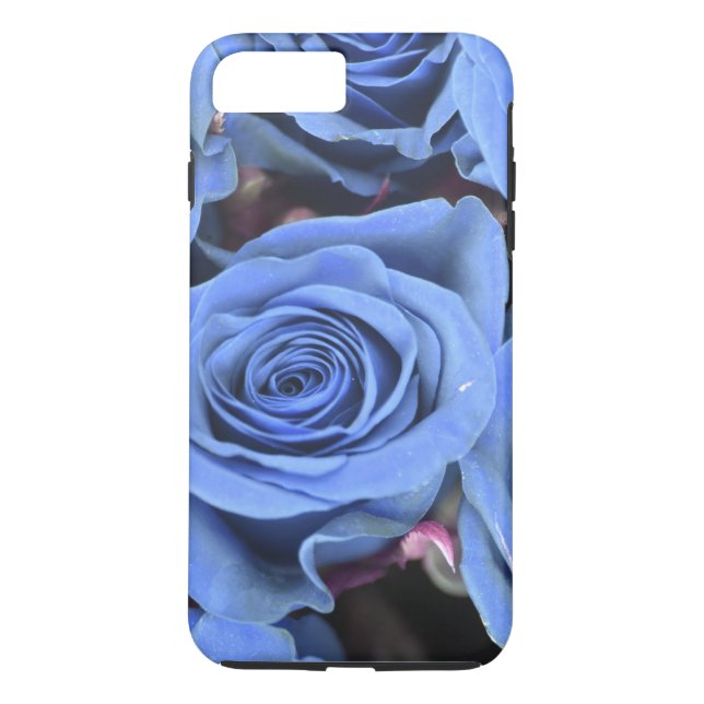 Funda De Case-Mate Para iPhone Rosas azules Personalizares personalizados (Reverso)