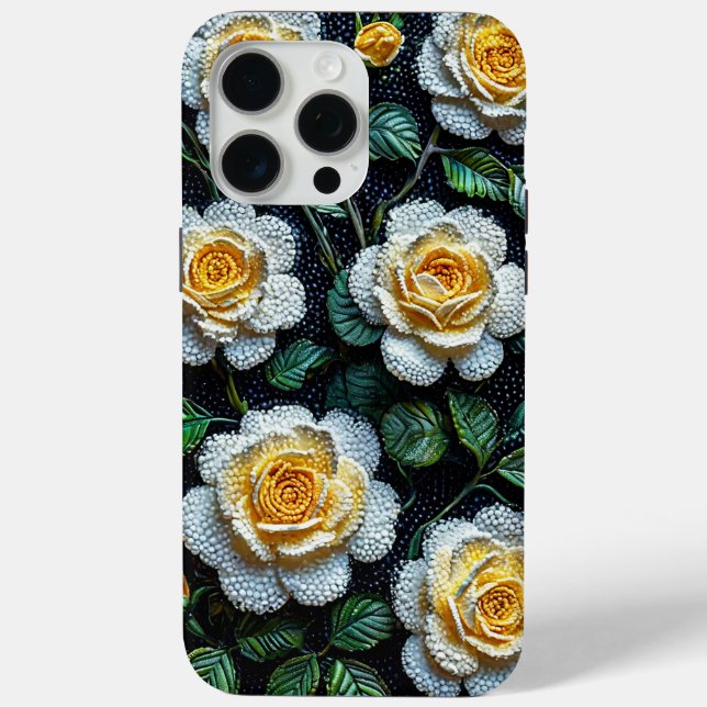 Funda De Case-Mate Para iPhone Rosas blancas (Reverso )