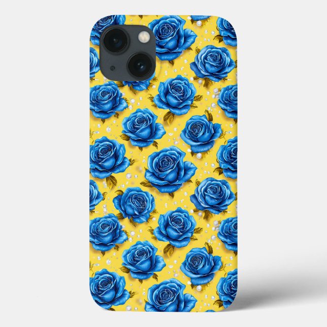 Funda De Case-Mate Para iPhone Rosas Blue 3d (Reverso)