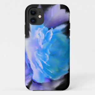 Funda Para iPhone 11 Rosas de acuarela azul floral azul
