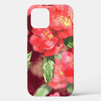 Funda Para iPhone 12 Rosas de acuarela con estuche para iPhone Funda-Ma
