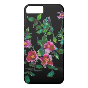 Funda Para iPhone 8 Plus/7 Plus Rosas de acuarela magenta rosa de color rosa