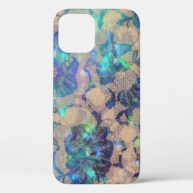Funda De Case-Mate Para iPhone Rosas de bonito Blue Lace (Reverso )