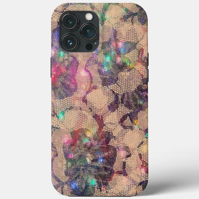 Funda De Case-Mate Para iPhone Rosas de bonito Lace (Reverso )