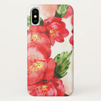 Funda Para iPhone X Rosas de color rojo y rosa suave