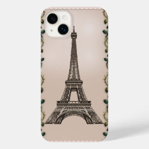 Funda Para iPhone 14 Plus De Case-Mate Rosas de color rosa París Torres Eiffel Shabby Chi
