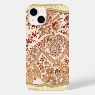 Funda Para iPhone 14 De Case-Mate Rosas de encaje dorado y rojo