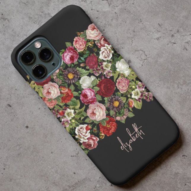Funda De Case-Mate Para iPhone Rosas de época personalizados (Subido por el creador)