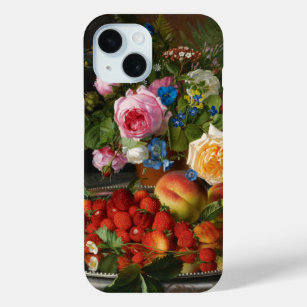 Funda Para iPhone 15 Rosas de la vida muerta y fresas por Otto Ottesen