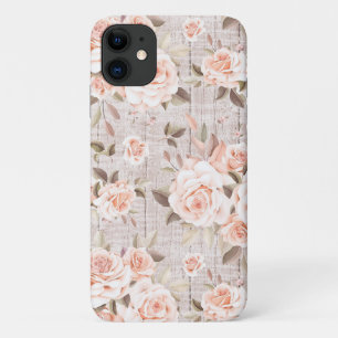 Funda Para iPhone 11 Rosas de madera y cosecha rusas Shabby Chic román